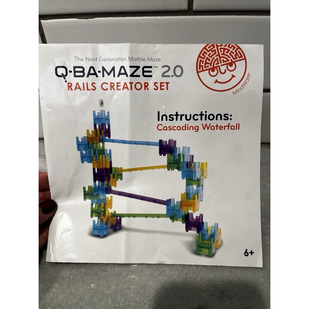 Mindware Q-BA-MAZE 2.0 Rails Creation Cascading Waterfall Marble Maze- READ‎